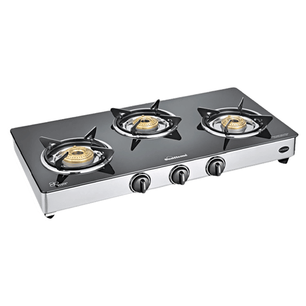Buy Sunflame CLASSIC 3B SS Toughened Glass Top 3 Burner Manual Gas